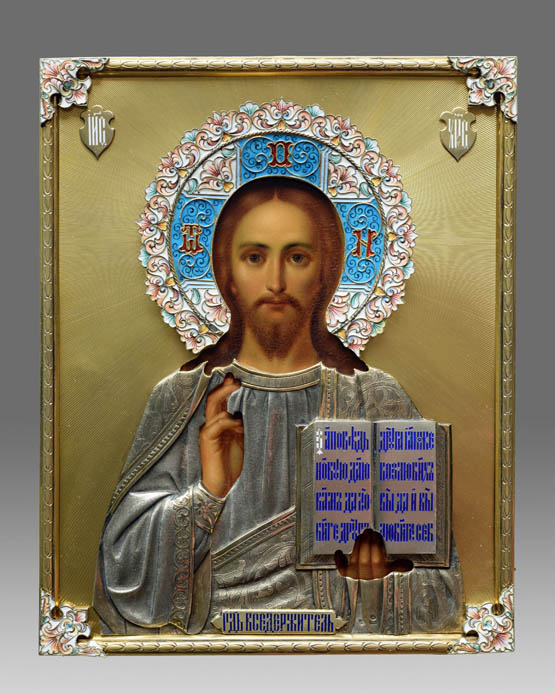 ikone christus silber email